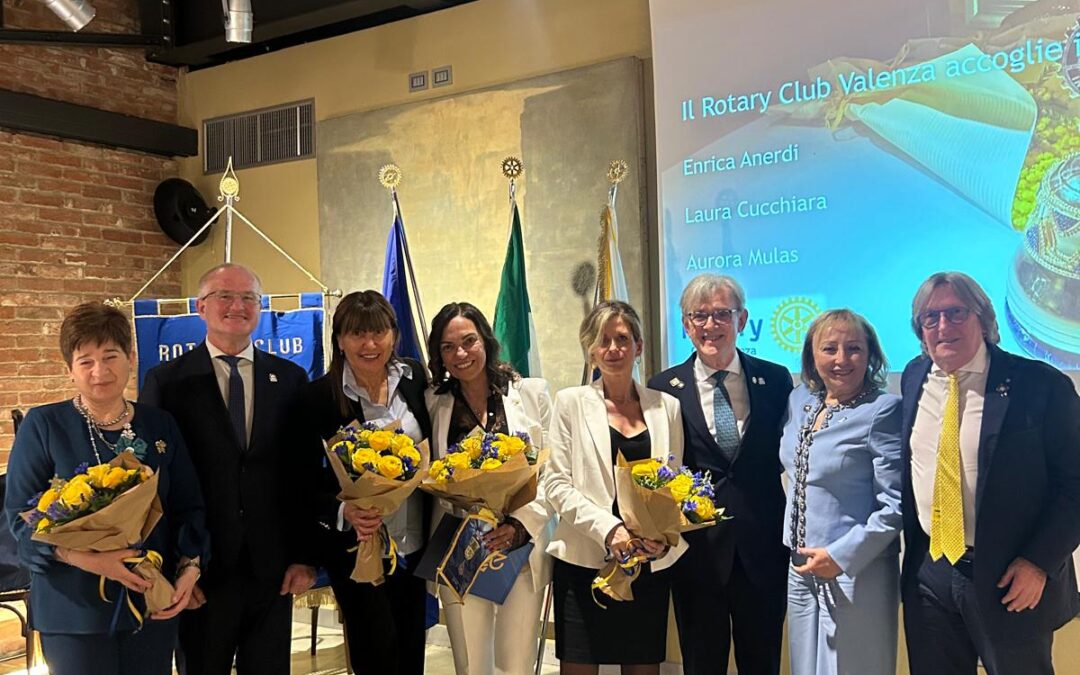Il Rotary Club Valenza accoglie tre nuovi Soci
